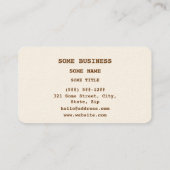 Serotonine Molecular Chemical Formule Visitekaartje (Achterkant)