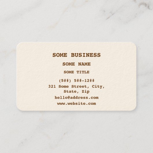 Serotonine Molecular Chemical Formule Visitekaartje (Achterkant)