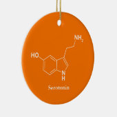 Serotonine Molecule Chemie Wetenschap Cool Keramisch Ornament (Rechts)