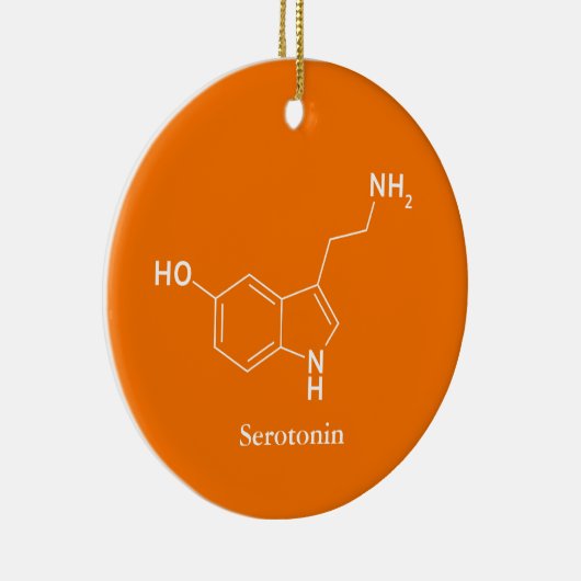 Serotonine Molecule Chemie Wetenschap Cool Keramisch Ornament (Rechts)