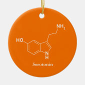 Serotonine Molecule Chemie Wetenschap Cool Keramisch Ornament (Voorkant)