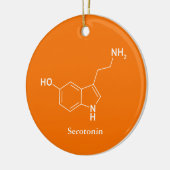 Serotonine Molecule Chemie Wetenschap Cool Keramisch Ornament (Links)