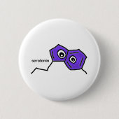 Serotonine Neurotransmitter Ronde Button 5,7 Cm (Voorkant)