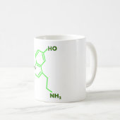 Serotoninemolecule-badge Koffiemok (Voorkant rechts)