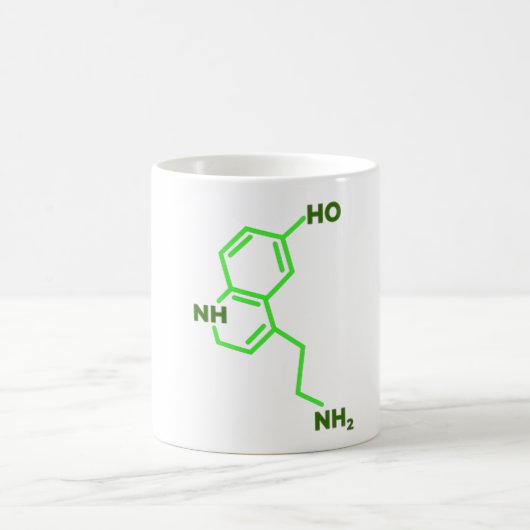 Serotoninemolecule-badge Koffiemok (Center)