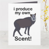 Serows Dier I Produce Mijn Eigen Geur Grappige Cit Kaart (Gele Bloem)