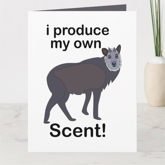 Serows Dier I Produce Mijn Eigen Geur Grappige Cit Kaart (Voorkant)