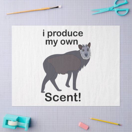 Serows Dier I Produce Mijn Eigen Geur Grappige Cit Tissuepapier (Craft)
