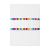 Serpae Spring Stripes Wedding Uitnodigingen Wikkel (Achterkant Voorbeeld)