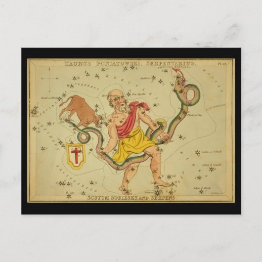 Serpens, Taurus Poniatowski, Serpentarius, enz. Briefkaart (Voorkant)
