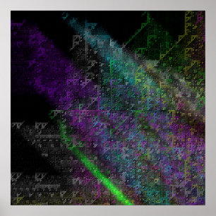 Serpenski's driehoek vierkant poster