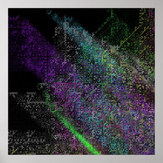 Serpenski's driehoek vierkant poster (Voorkant)