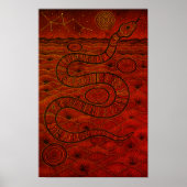 Serpent Aboriginal Dot Poster (Voorkant)