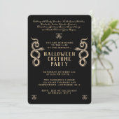 Serpent Adult Halloween Party Black Kaart (Staand voorkant)