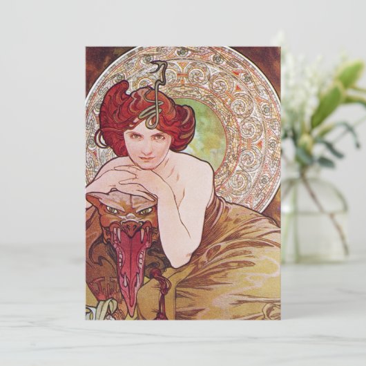 Serpent Art Nouveau Kaart (Staand voorkant)