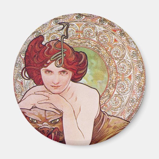 Serpent Art Nouveau Magneet (Voorkant)