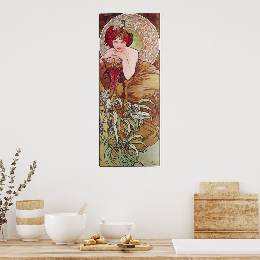 Serpent Art Nouveau Poster (Keuken)