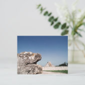 Serpent beeld door piramide in Mexico Briefkaart (Staand voorkant)