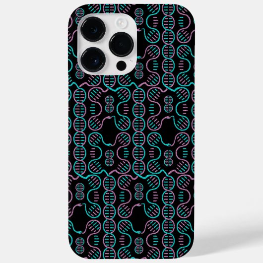 Serpent Chasing Tail naadloos patroon Case-Mate iPhone Case (Achterkant)