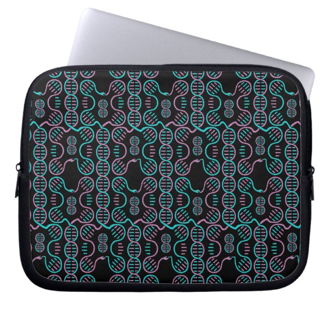 Serpent Chasing Tail naadloos patroon Laptop Sleeve (Voorkant)
