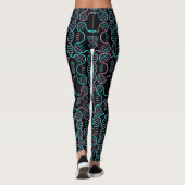 Serpent Chasing Tail naadloos patroon Leggings (Achterkant)
