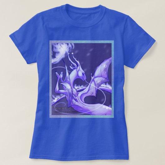 "Serpent Dance": Shirt witte draak (Design voorkant)