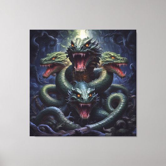 Serpent Dragon Monster Canvas Afdruk (Voorkant)
