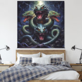 Serpent Dragon Monster Canvas Afdruk (Insitu (Slaapkamer))
