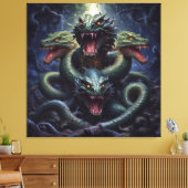 Serpent Dragon Monster Canvas Afdruk (Insitu (Woonkamer))