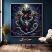 Serpent Dragon Monster Canvas Afdruk