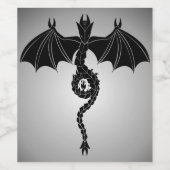 Serpent Dragon Wijn Etiket (Enkel label)