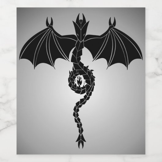 Serpent Dragon Wijn Etiket (Enkel label)