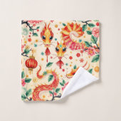 Serpent Dreams Chinees nieuwjaar Bad Handdoek (Wasdoekje)