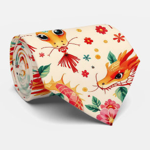 Serpent Dreams Chinees nieuwjaar Stropdas