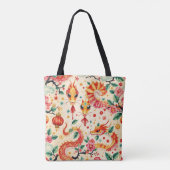 Serpent Dreams Chinees nieuwjaar Tote Bag (Achterkant)