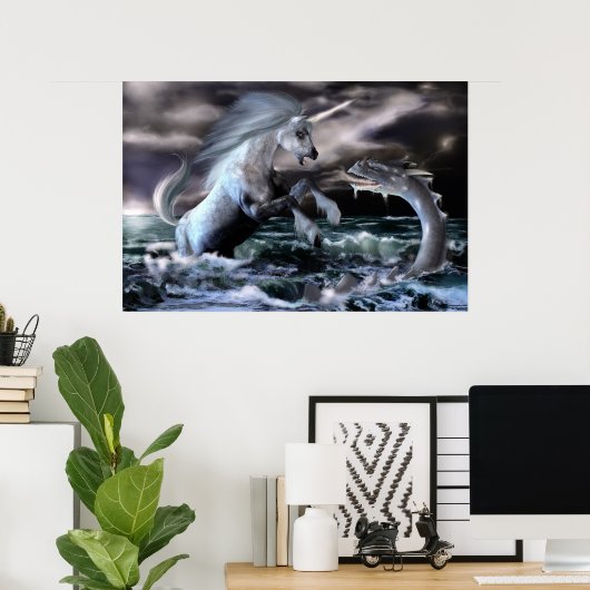 Serpent en Unicorn Poster (Thuiskantoor)