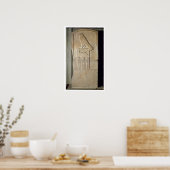 Serpent king stela, c.3000 BC (kalksteen) (ook geb Poster (Keuken)