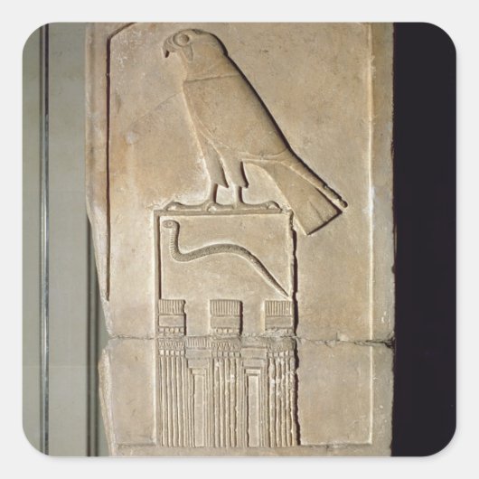 Serpent king stela, c.3000 BC (kalksteen) (ook geb Vierkante Sticker (Voorkant)