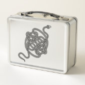Serpent Knot [zwart] Metalen Lunchbox (Achterkant)