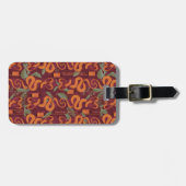 Serpent Luxe Patroon - De Witte Lotus Bagagelabel (Voorkant horizontaal)