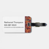 Serpent Luxe Patroon - De Witte Lotus Bagagelabel (Achterkant horizontaal)