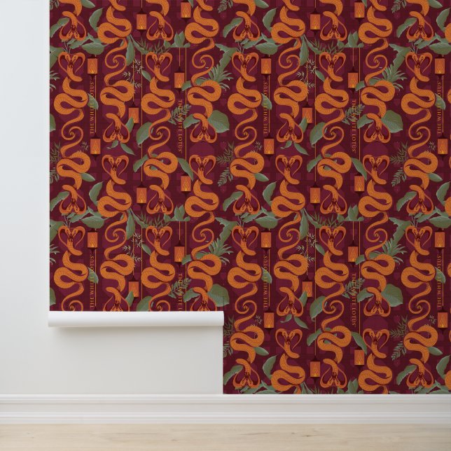 Serpent Luxe Patroon - De Witte Lotus Behang (Applicatie)