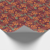 Serpent Luxe Patroon - De Witte Lotus Cadeaupapier (Hoek)