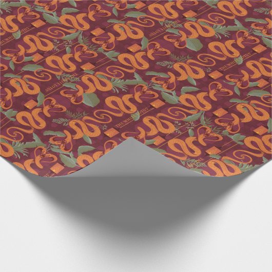 Serpent Luxe Patroon - De Witte Lotus Cadeaupapier (Hoek)