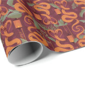 Serpent Luxe Patroon - De Witte Lotus Cadeaupapier (Rol Hoek)