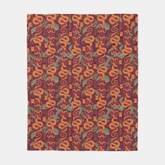 Serpent Luxe Patroon - De Witte Lotus Fleece Deken (Voorkant)