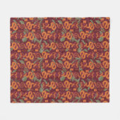 Serpent Luxe Patroon - De Witte Lotus Fleece Deken (Voorkant (Horizontaal))