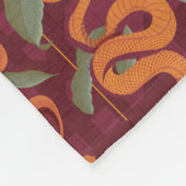 Serpent Luxe Patroon - De Witte Lotus Fleece Deken (Hoek)