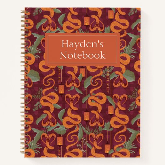 Serpent Luxe Patroon - De Witte Lotus Notitieboek (Voorkant)