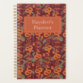 Serpent Luxe Patroon - De Witte Lotus Planner (Voorkant)